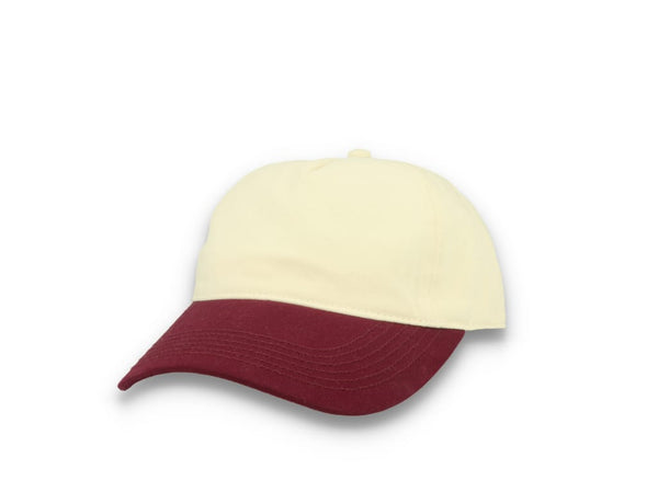Contrast Peak Leisure Cap Natural/Burgundy