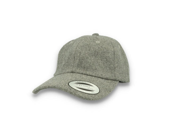 Low Profile Melton Wool Dad Cap Flexfit 6245MW Heather Grey - LOKK