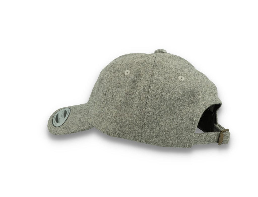 Low Profile Melton Wool Dad Cap Flexfit 6245MW Heather Grey - LOKK