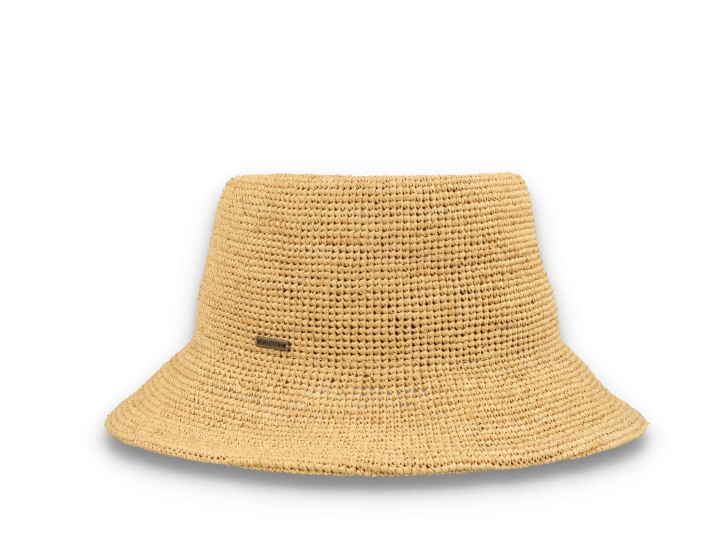 Ellee Straw Bucket Hat Tan