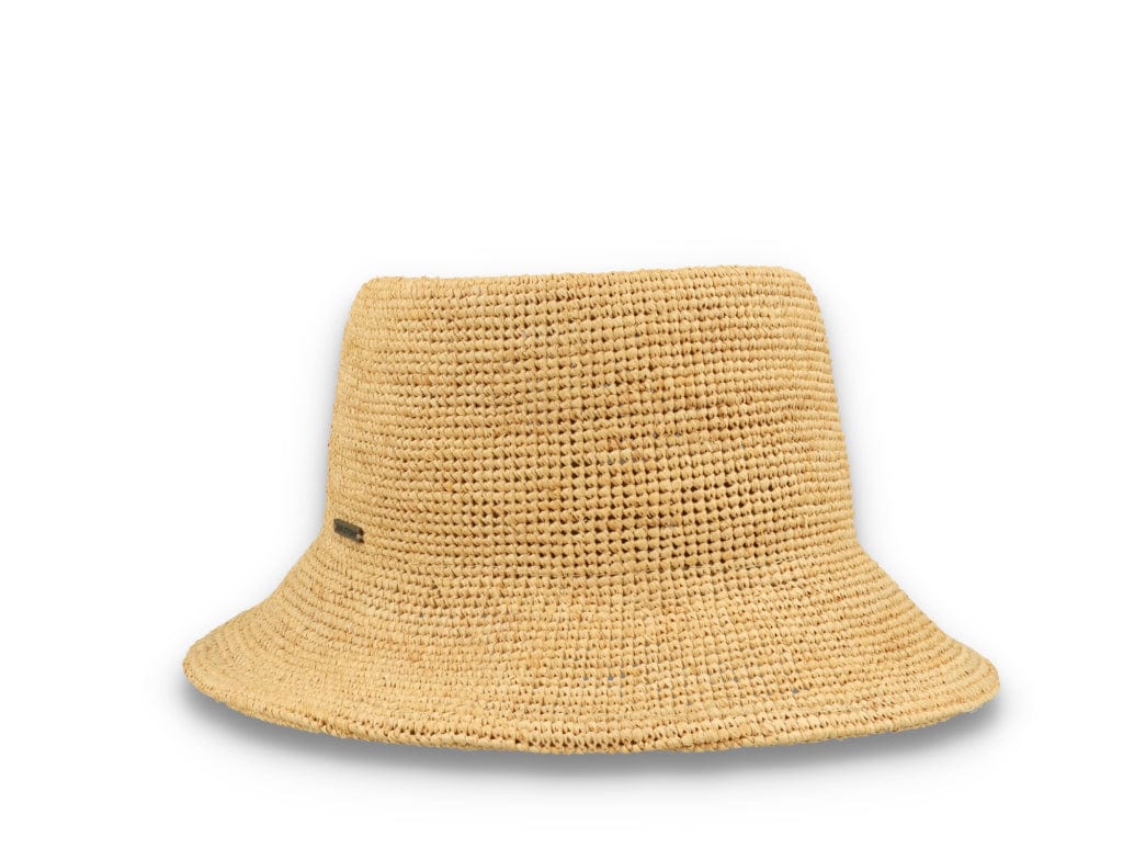 Ellee Straw Bucket Hat Tan