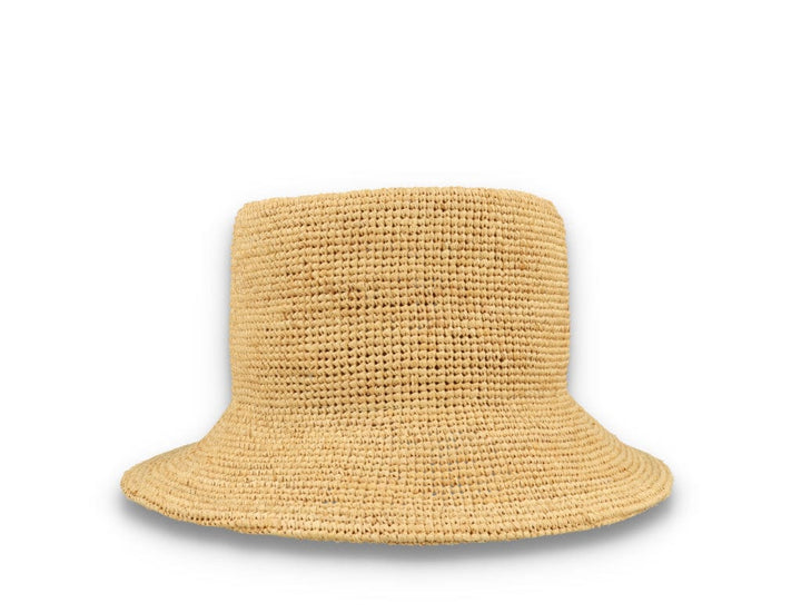 Ellee Straw Bucket Hat Tan