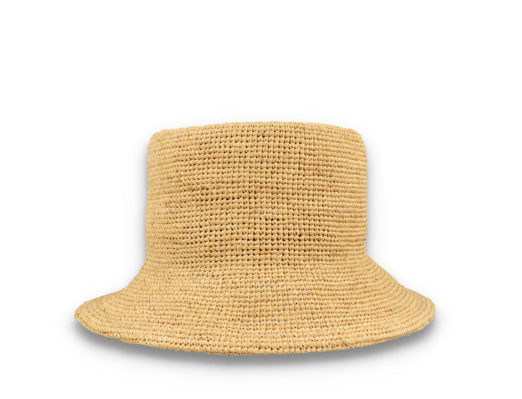 Ellee Straw Bucket Hat Tan