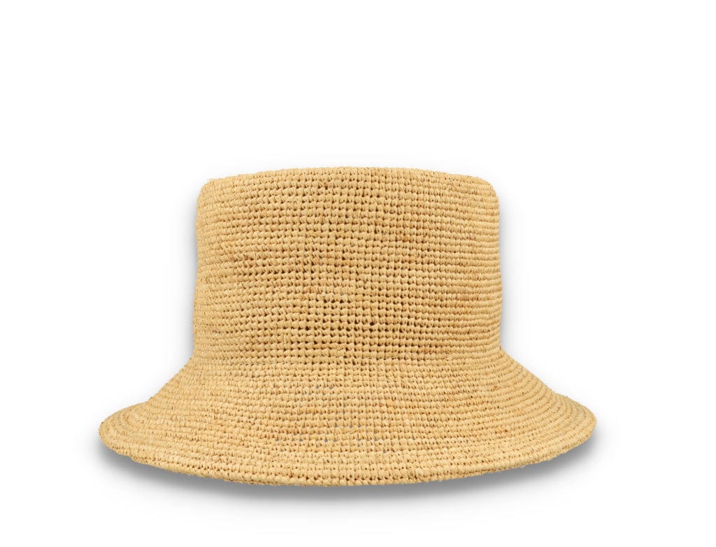 Ellee Straw Bucket Hat Tan