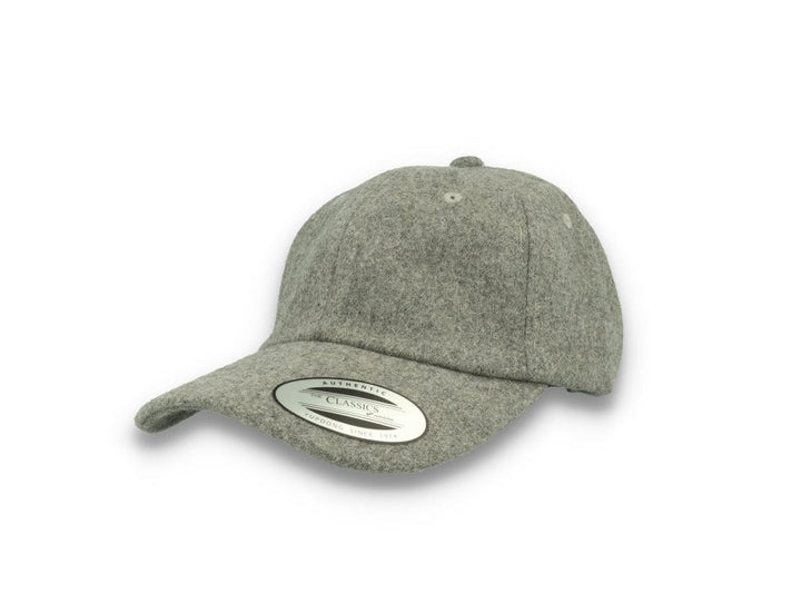 Low Profile Melton Wool Dad Cap Flexfit 6245MW Heather Grey - LOKK