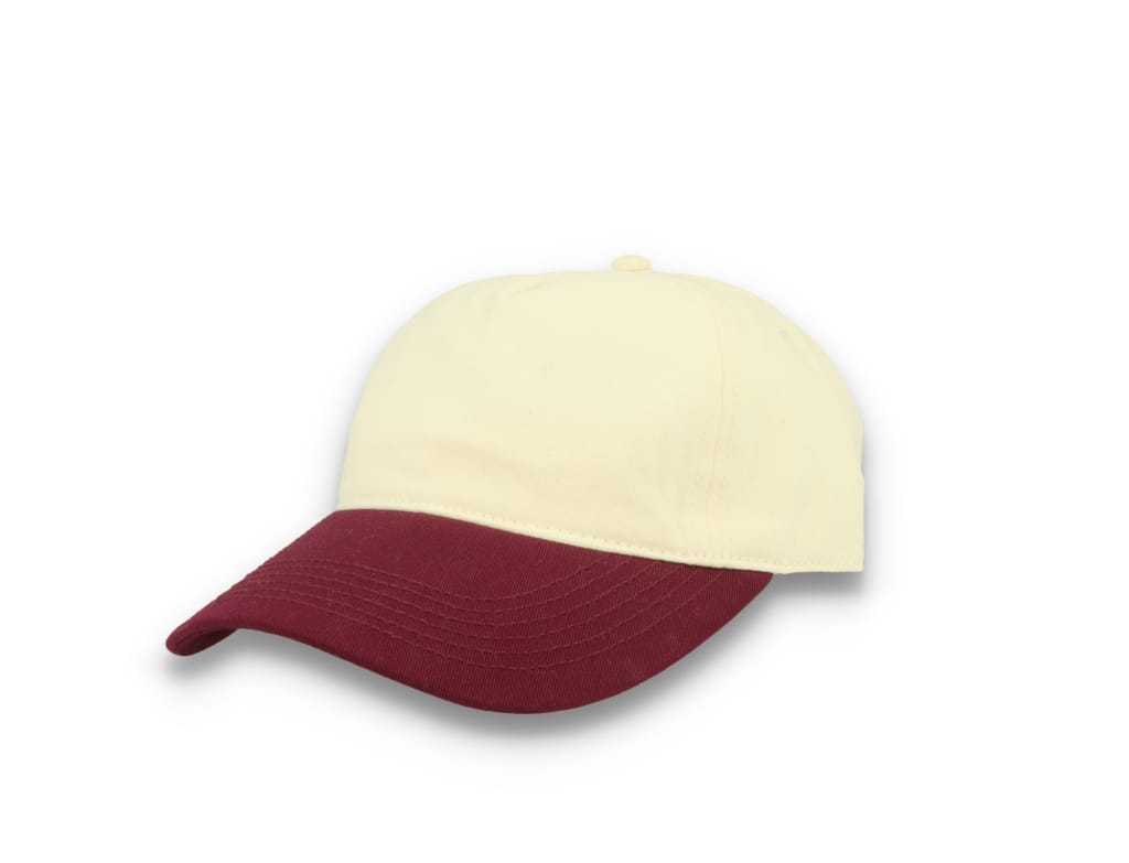 Contrast Peak Leisure Cap Natural/Burgundy