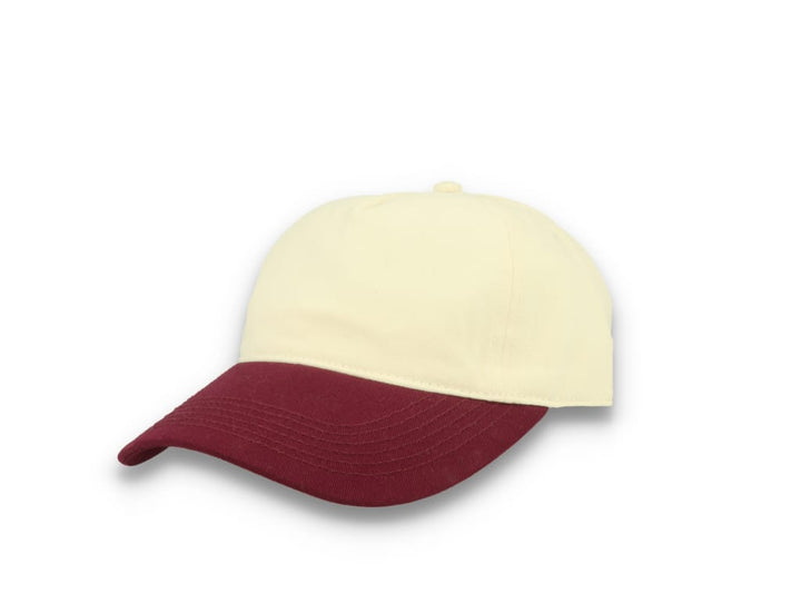 Contrast Peak Leisure Cap Natural/Burgundy