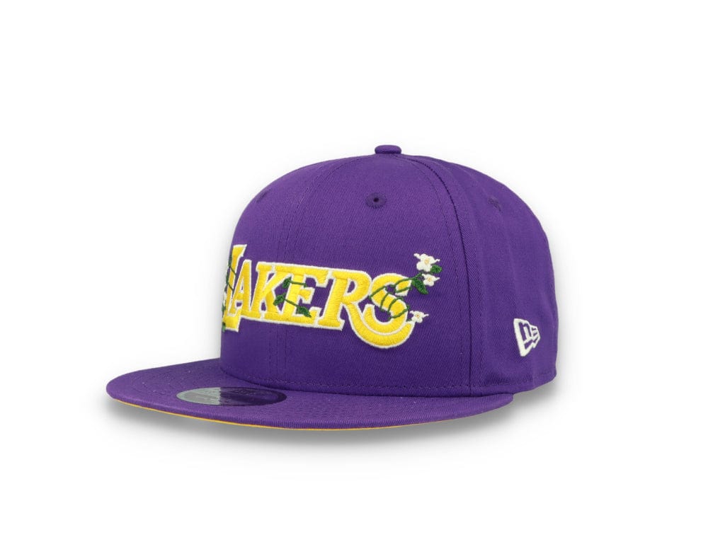 9FIFTY Flower Wordmark Los Angeles Lakers Purple - LOKK