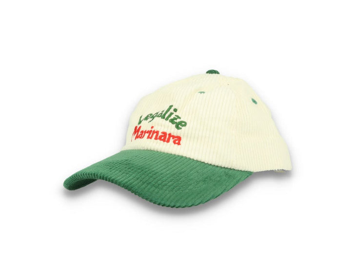 Legalise Marinara Corduroy Cap Ecru/Forest - LOKK