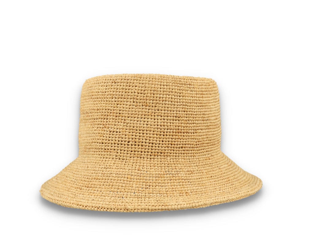 Ellee Straw Bucket Hat Tan