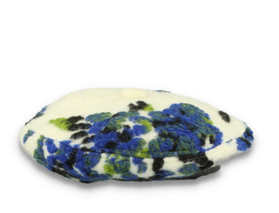 Wooly Floral Beret Cream