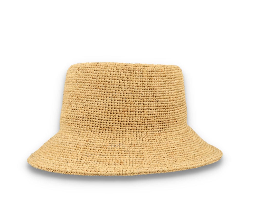 Ellee Straw Bucket Hat Tan