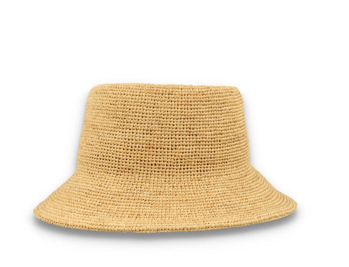 Ellee Straw Bucket Hat Tan