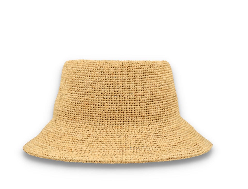 Ellee Straw Bucket Hat Tan