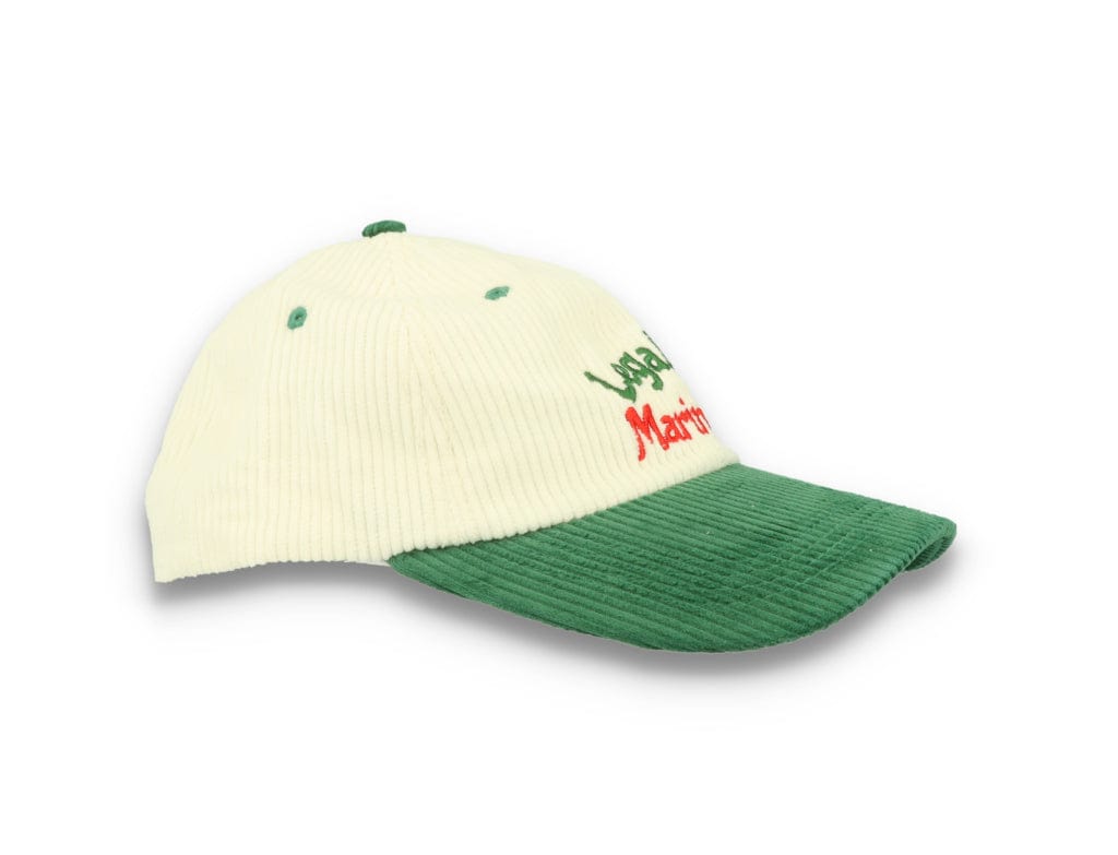 Legalise Marinara Corduroy Cap Ecru/Forest - LOKK