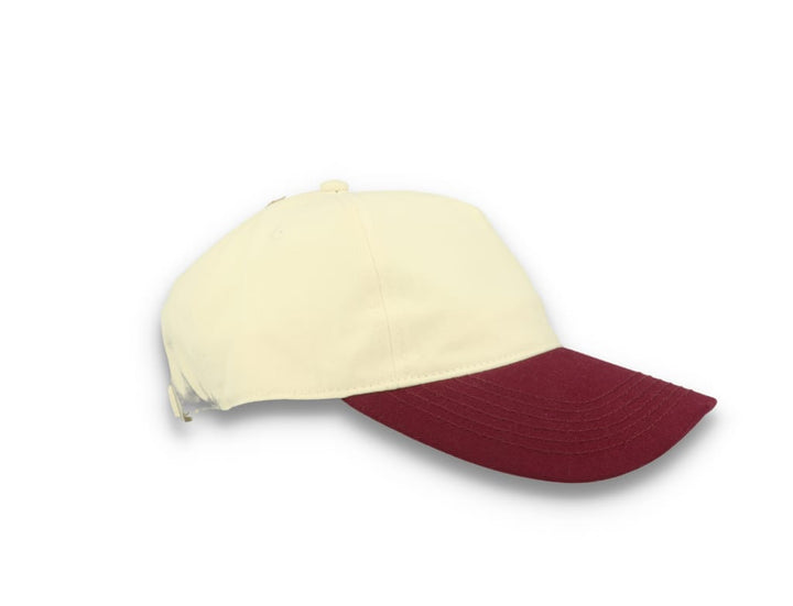 Contrast Peak Leisure Cap Natural/Burgundy