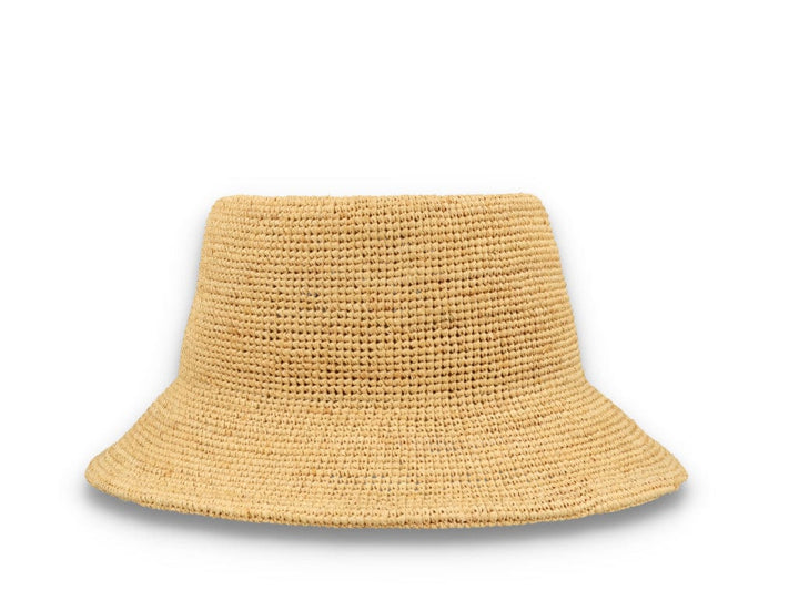 Ellee Straw Bucket Hat Tan