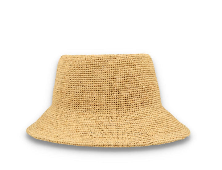 Ellee Straw Bucket Hat Tan