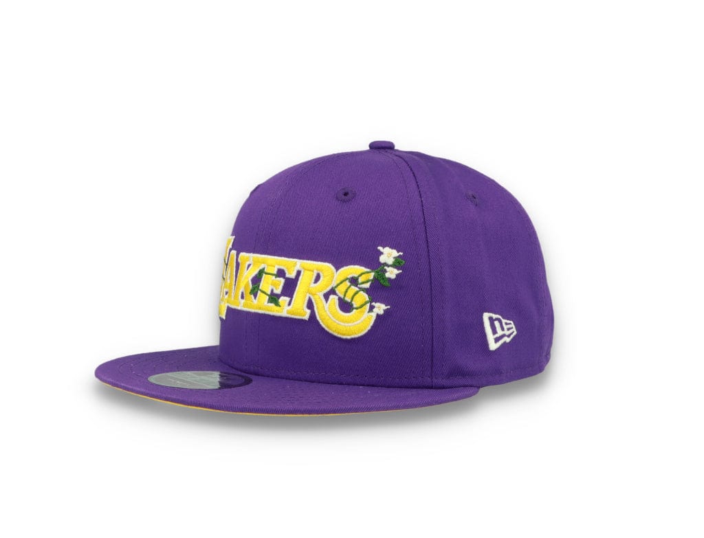 9FIFTY Flower Wordmark Los Angeles Lakers Purple - LOKK