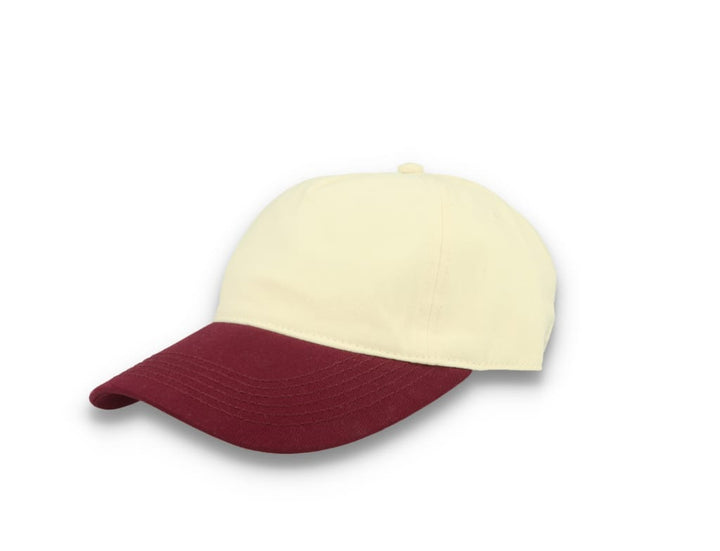 Contrast Peak Leisure Cap Natural/Burgundy