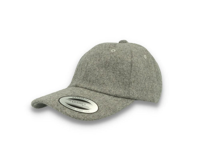 Low Profile Melton Wool Dad Cap Flexfit 6245MW Heather Grey - LOKK