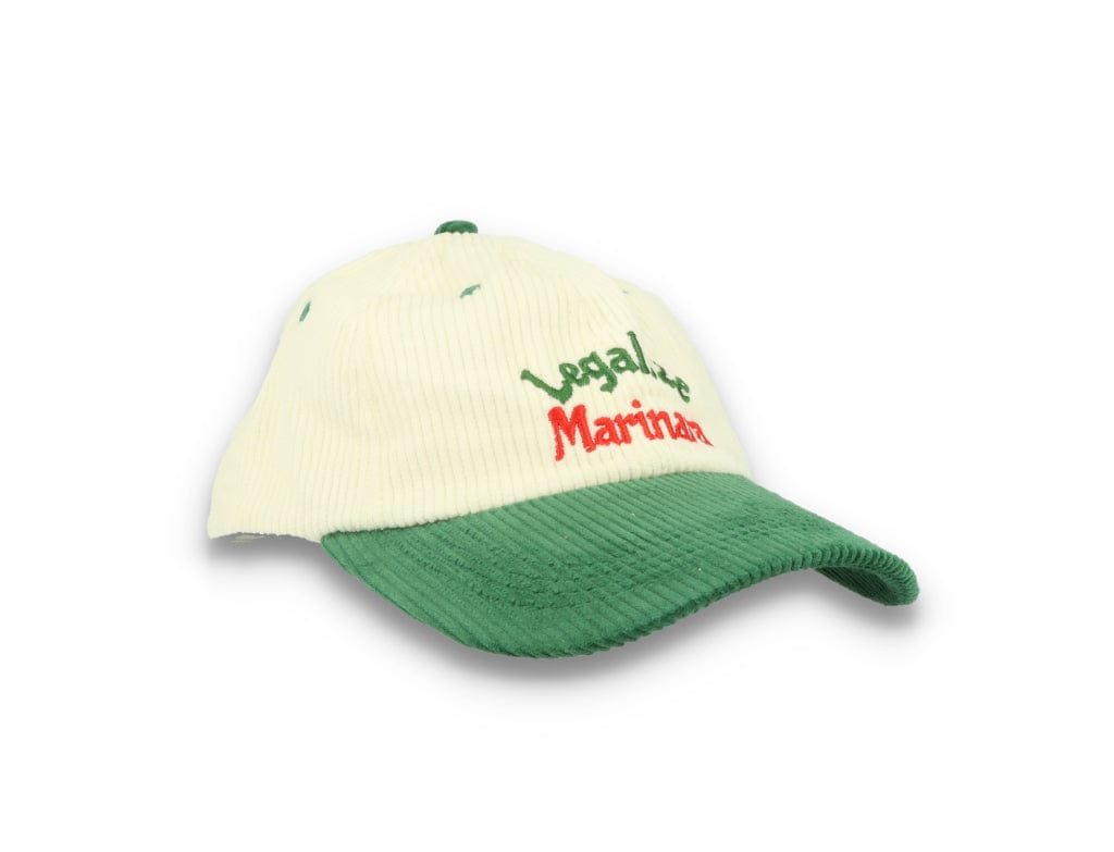 Legalise Marinara Corduroy Cap Ecru/Forest - LOKK
