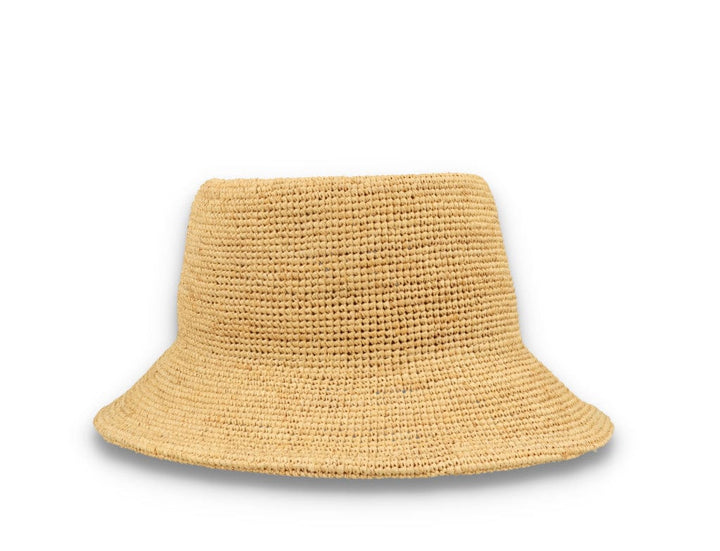 Ellee Straw Bucket Hat Tan