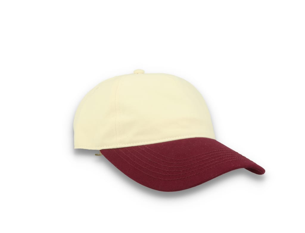 Contrast Peak Leisure Cap Natural/Burgundy