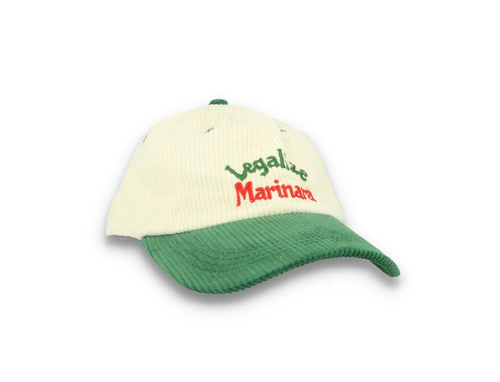 Legalise Marinara Corduroy Cap Ecru/Forest - LOKK