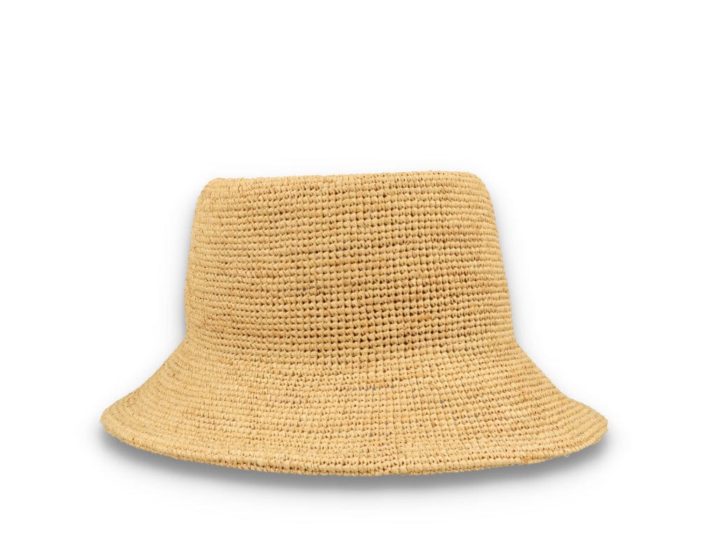 Ellee Straw Bucket Hat Tan