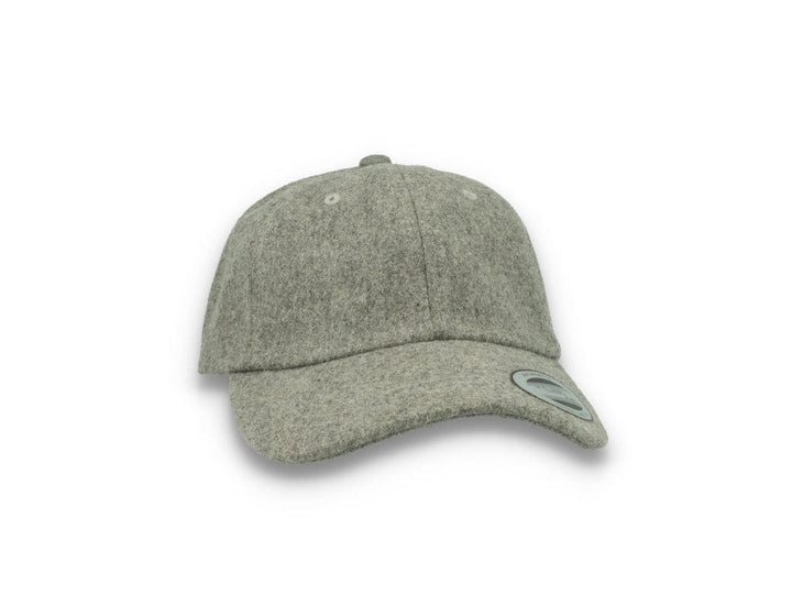 Low Profile Melton Wool Dad Cap Flexfit 6245MW Heather Grey - LOKK