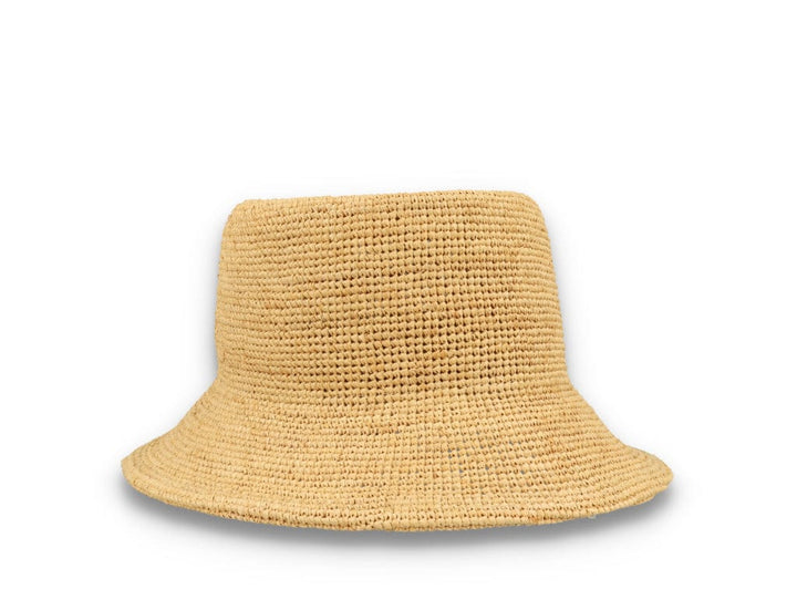 Ellee Straw Bucket Hat Tan