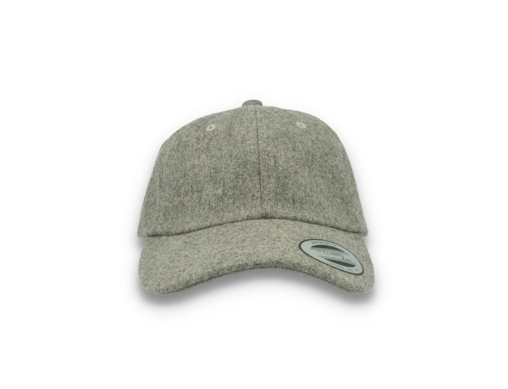 Low Profile Melton Wool Dad Cap Flexfit 6245MW Heather Grey - LOKK