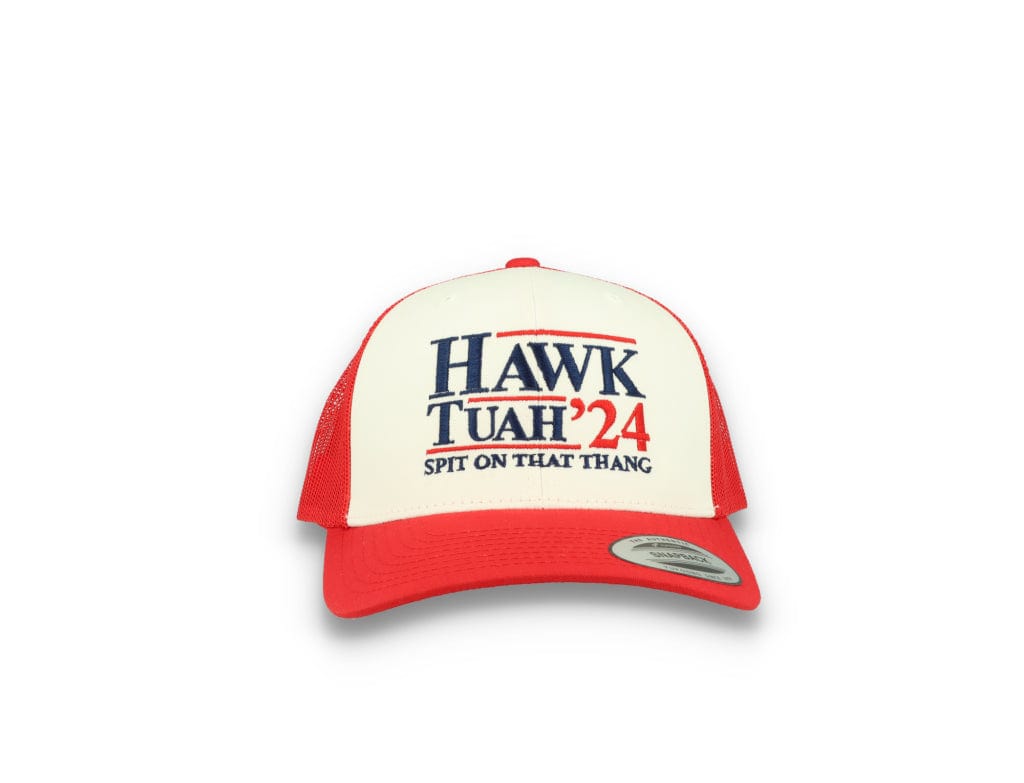 Hawk Tuah 24 - 6606 Retro Trucker Cap Red/White/Red