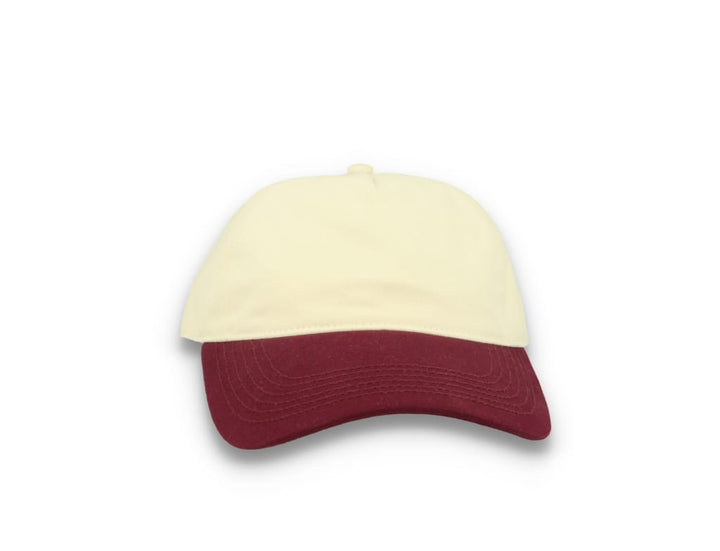 Contrast Peak Leisure Cap Natural/Burgundy