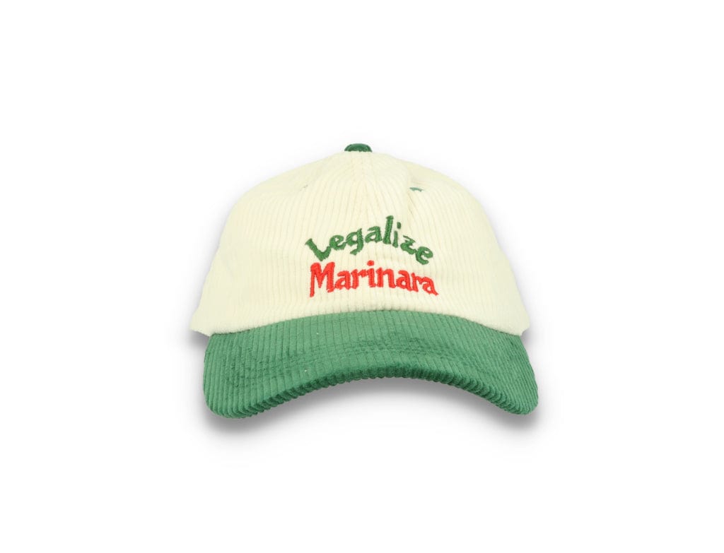 Legalise Marinara Corduroy Cap Ecru/Forest - LOKK