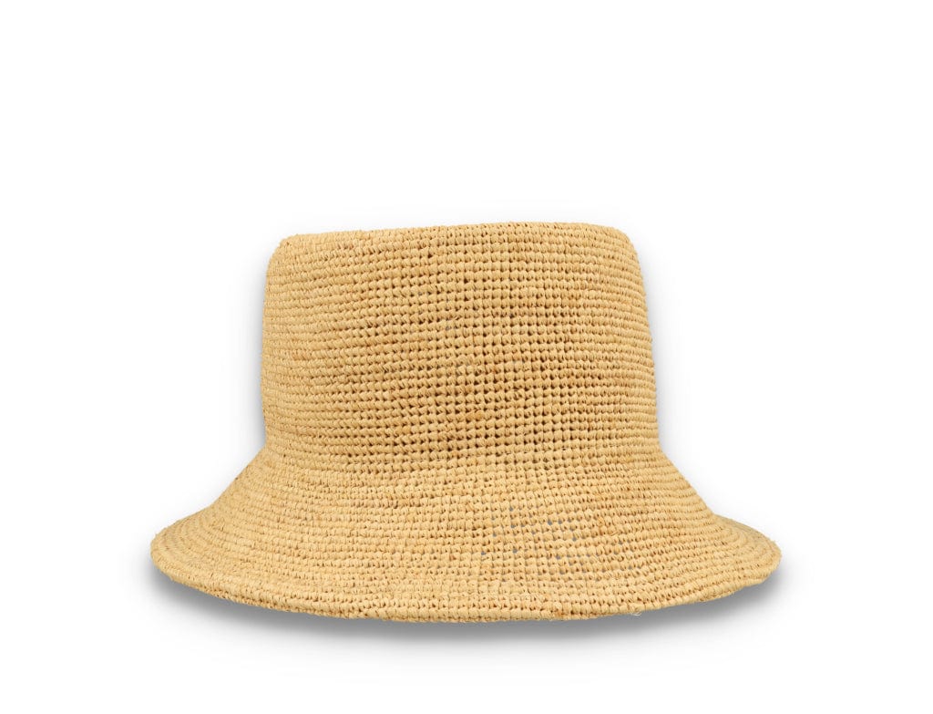 Ellee Straw Bucket Hat Tan