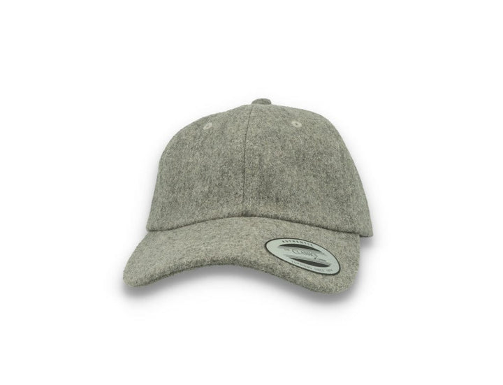 Low Profile Melton Wool Dad Cap Flexfit 6245MW Heather Grey - LOKK
