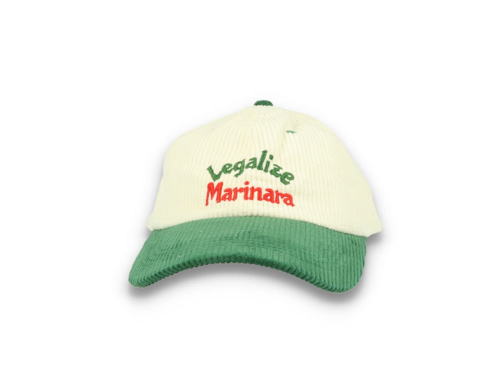 Legalise Marinara Corduroy Cap Ecru/Forest - LOKK