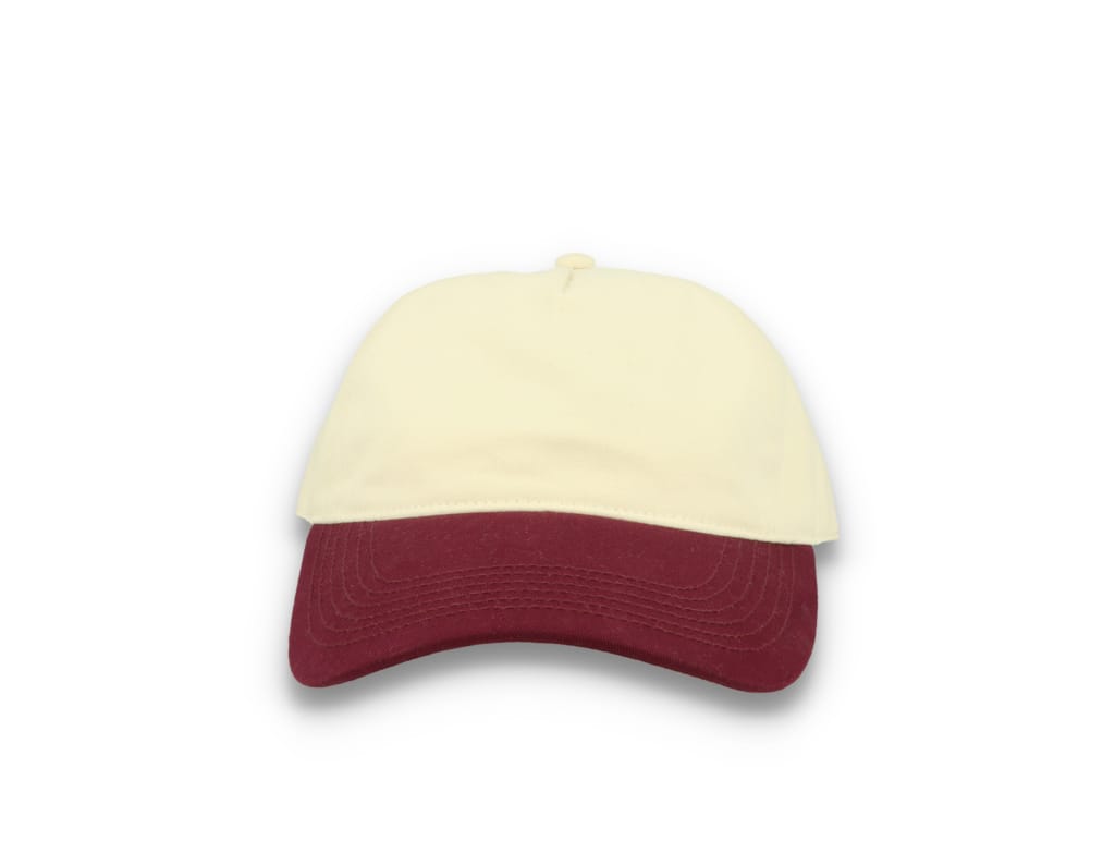 Contrast Peak Leisure Cap Natural/Burgundy