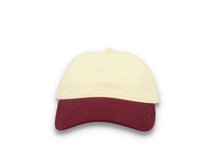 Contrast Peak Leisure Cap Natural/Burgundy