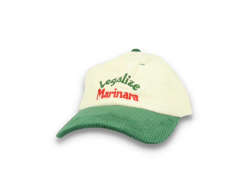 Legalise Marinara Corduroy Cap Ecru/Forest - LOKK