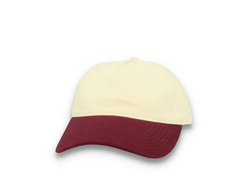 Contrast Peak Leisure Cap Natural/Burgundy