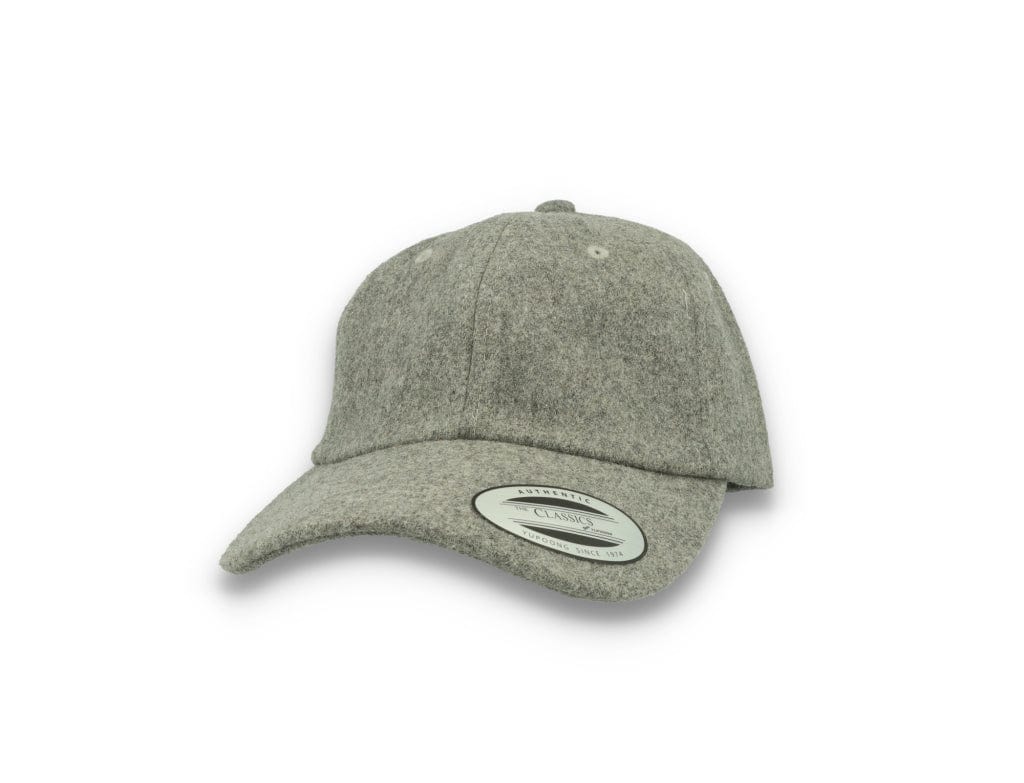 Low Profile Melton Wool Dad Cap Flexfit 6245MW Heather Grey - LOKK
