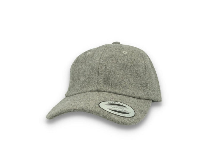 Low Profile Melton Wool Dad Cap Flexfit 6245MW Heather Grey - LOKK