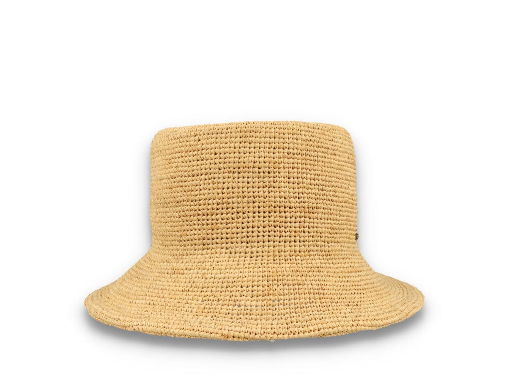 Ellee Straw Bucket Hat Tan