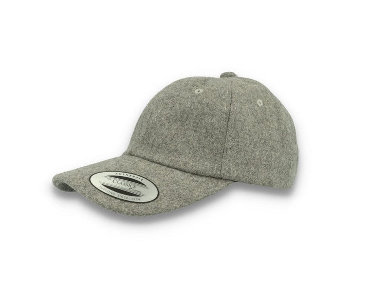 Low Profile Melton Wool Dad Cap Flexfit 6245MW Heather Grey - LOKK