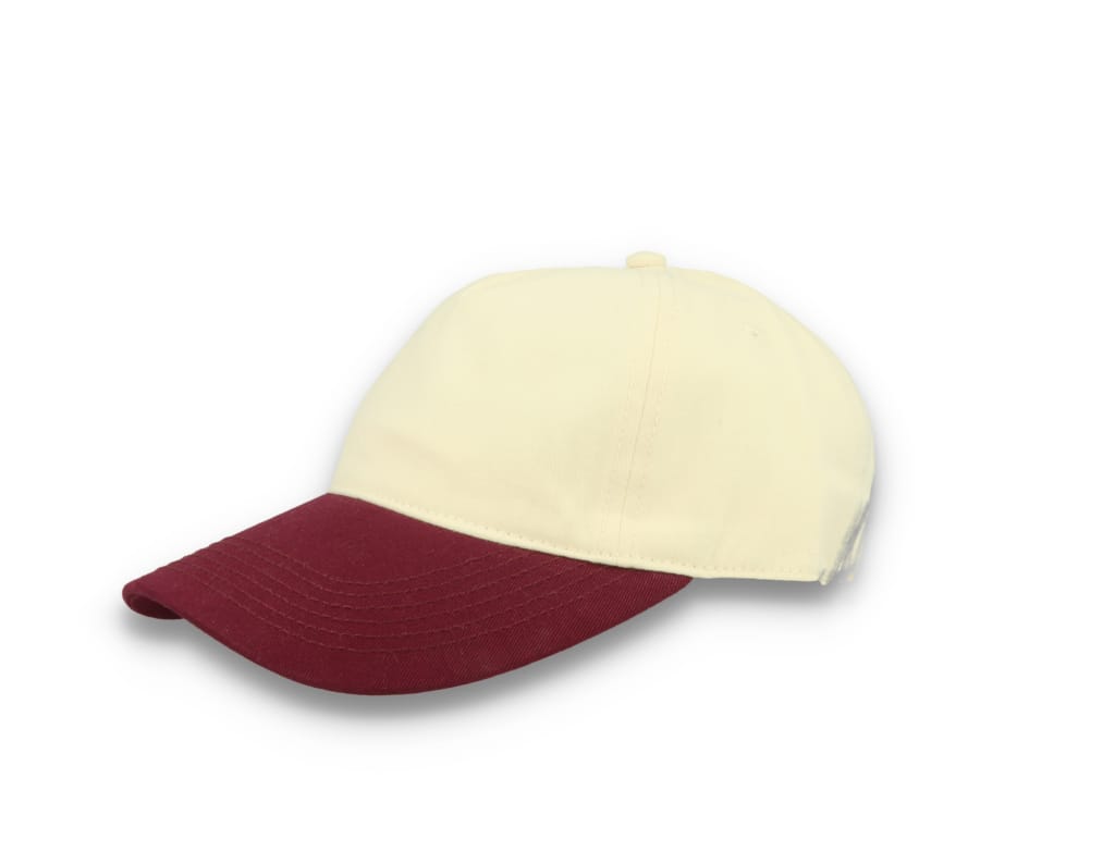 Contrast Peak Leisure Cap Natural/Burgundy