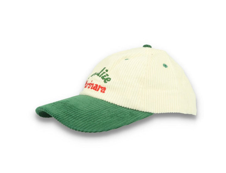 Legalise Marinara Corduroy Cap Ecru/Forest - LOKK