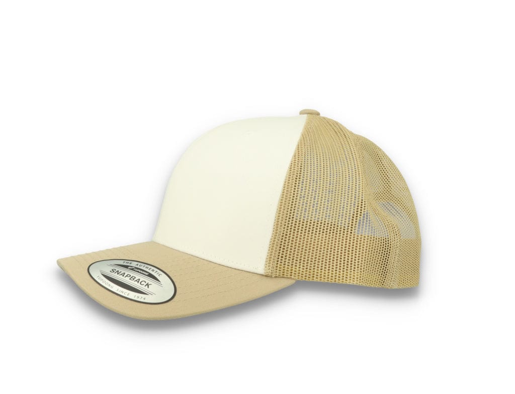Retro Trucker Dark Khaki/White/Khaki Flexfit 6606CF
